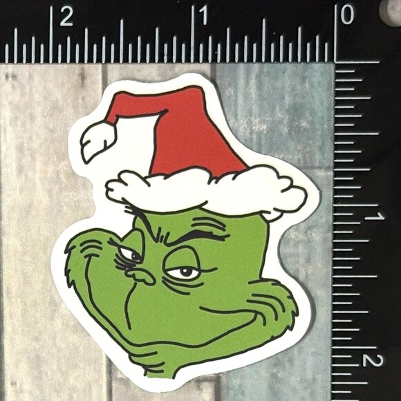 🌀10/$10🌀 Mean One Grinch Christmas Reusable Waterproof Vinyl Sticker - Picture 1 of 1